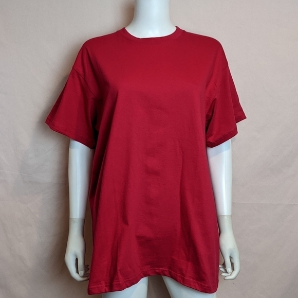 Boohoo Oversized Basic Crew Neck Tee in Hot Pink size Large - Picture 1 of 5